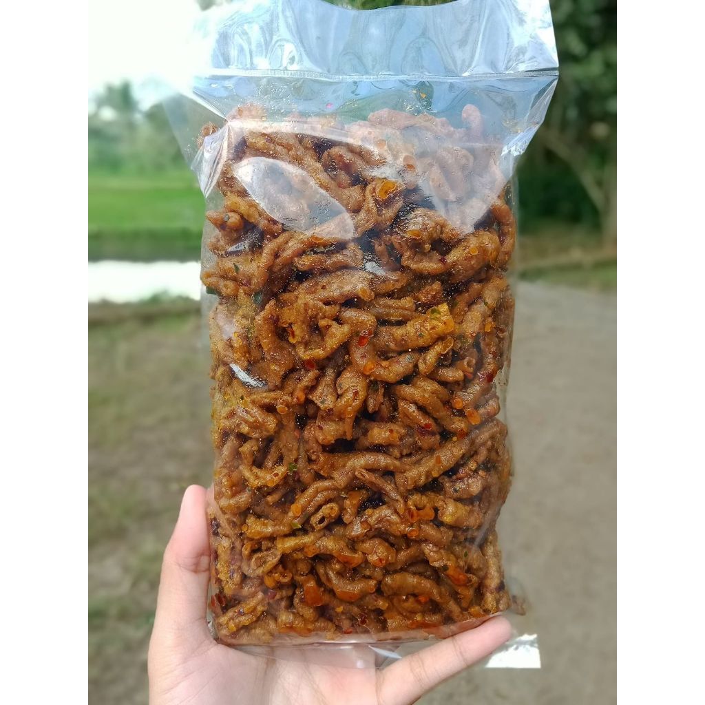 

Keripik Usus Krispi 1kg - Usus Krispi 500gr - Camilan Kripik Usus Original 1/2 Kg & 1kg