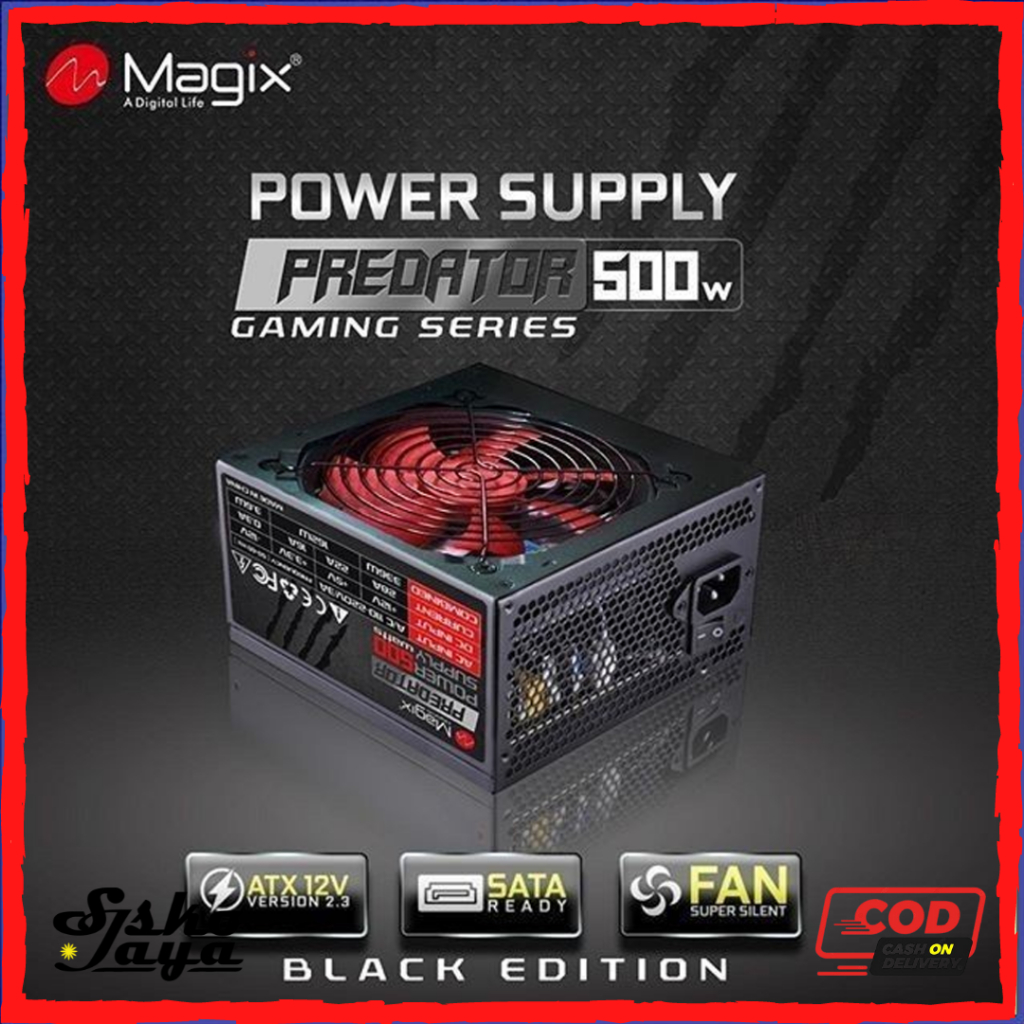 PSU Magix Predator 500 Watt - Power Supply Gaming Series