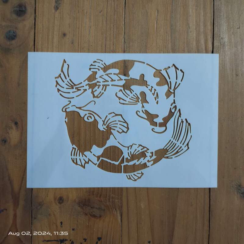 

Aneka Stencil Oriental Style Koi Chinese Egret Oriental Pattern