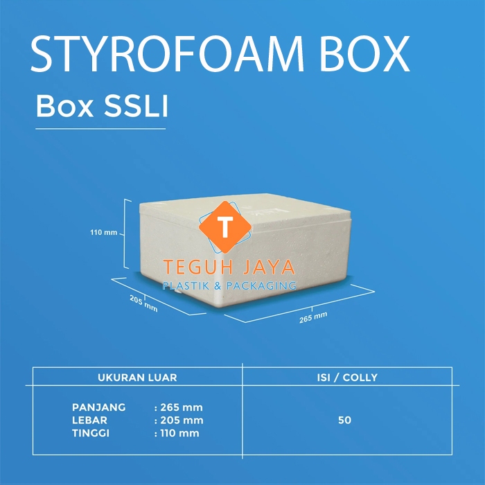 Styrofoam Gabus Box SSLI Sterofoam Box Kotak Gabus Ikan Buah 26.5x20.5x11 Cool Box Frozen Food