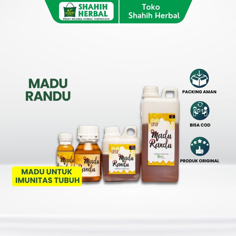 

MADU RANDU LU'LU' 130GR 100% MADU ASLI DARI NEKTAR RANDU