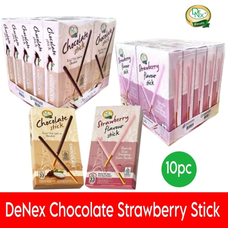 

Denex coklat stroberi stik biskuit isi 10pc