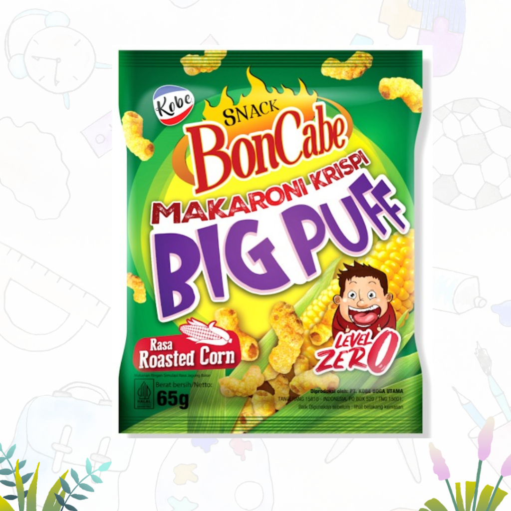 

Kobe Snack Boncabe Makaroni Krispi BIG PUFF Rasa Roasted Corn Level 0 10x25gr (Renceng)