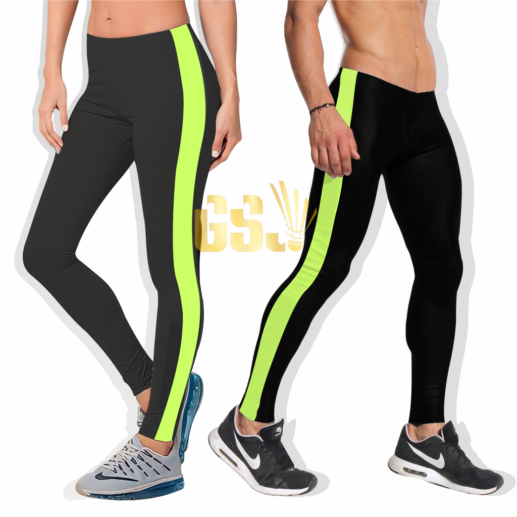 Leging olahraga pria wanita lis warna polos legging men women allsize dalaman olahraga bawahan olahr