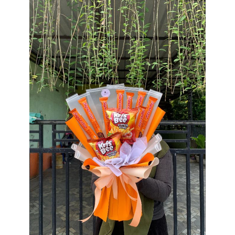 

(ready siap kirim) buket snack orange
