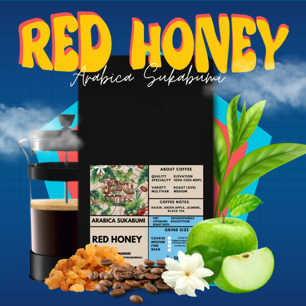 

Kopi Arabica RED HONEY Sukabumi (200 Gr) - Medium Roast - Honey Process