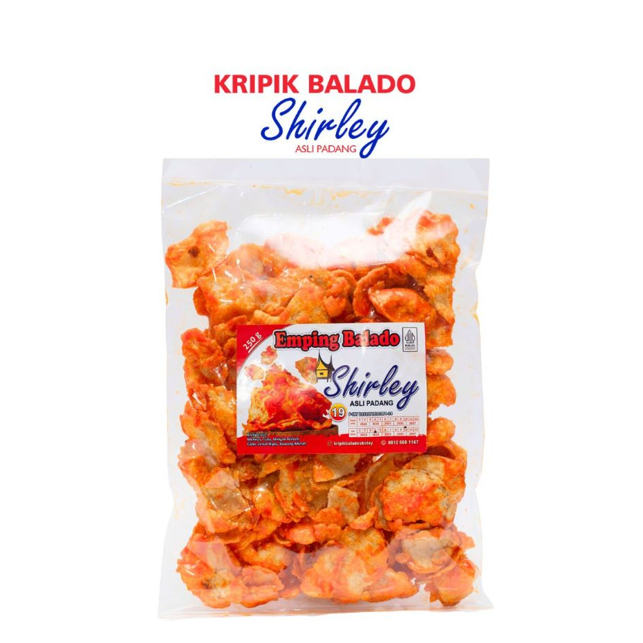 

Shirley Kripik Emping Balado Basah Shirley 250gr