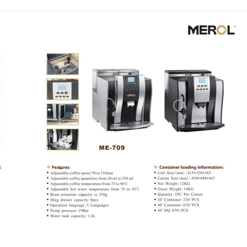 Mesin Kopi Espresso MEROL ME709 Espresso Coffee Maker ME 709