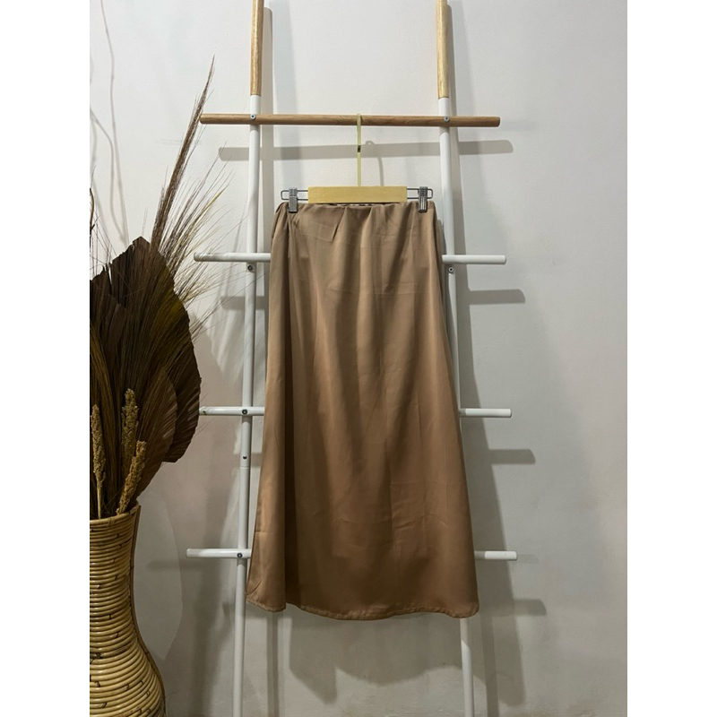 satin silk skirt