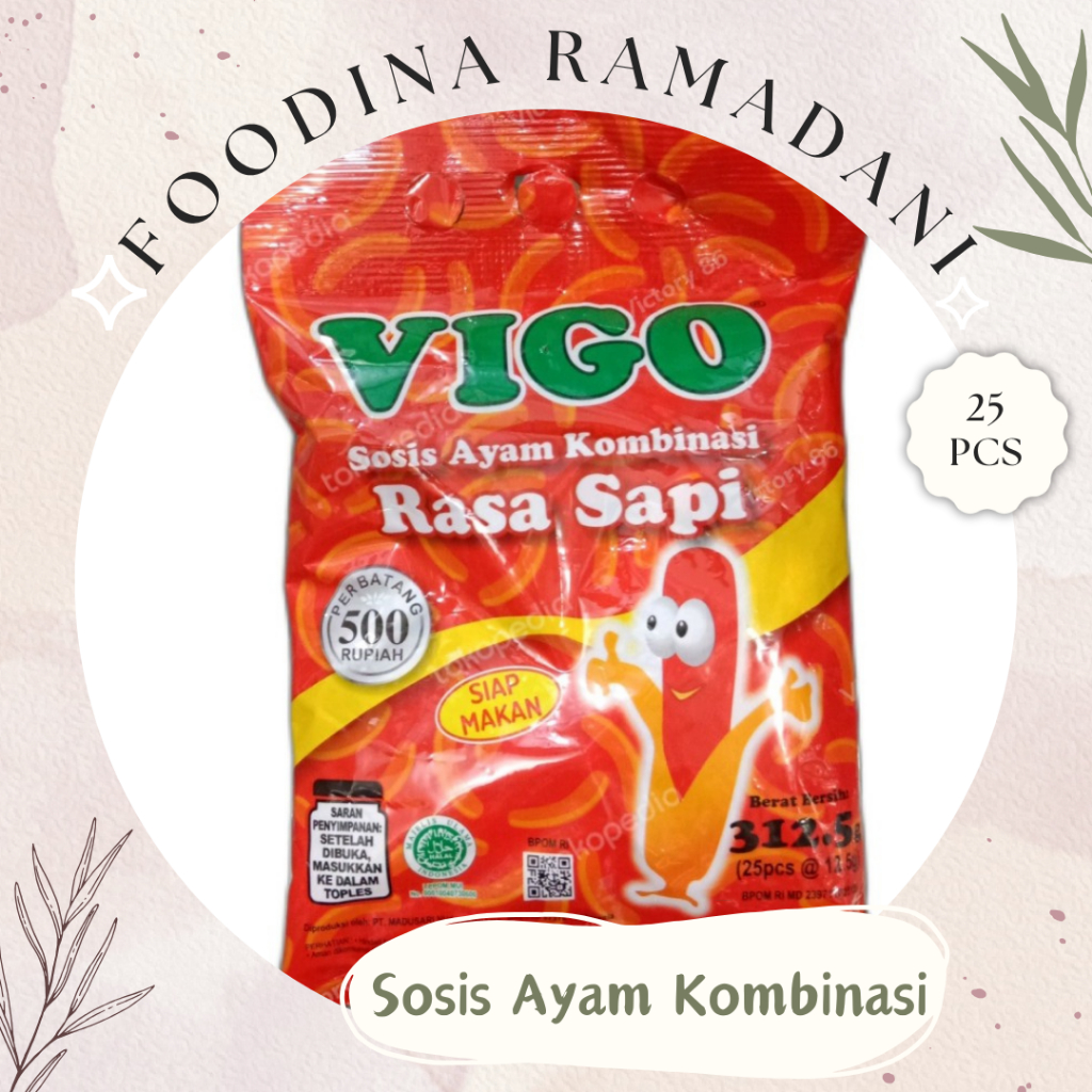 

SOSIS AYAM Kombinasi Rasa Sapi Vigo - Chicken Sausage Fresh [ Isi 25 Pcs ] Harga Per BKS