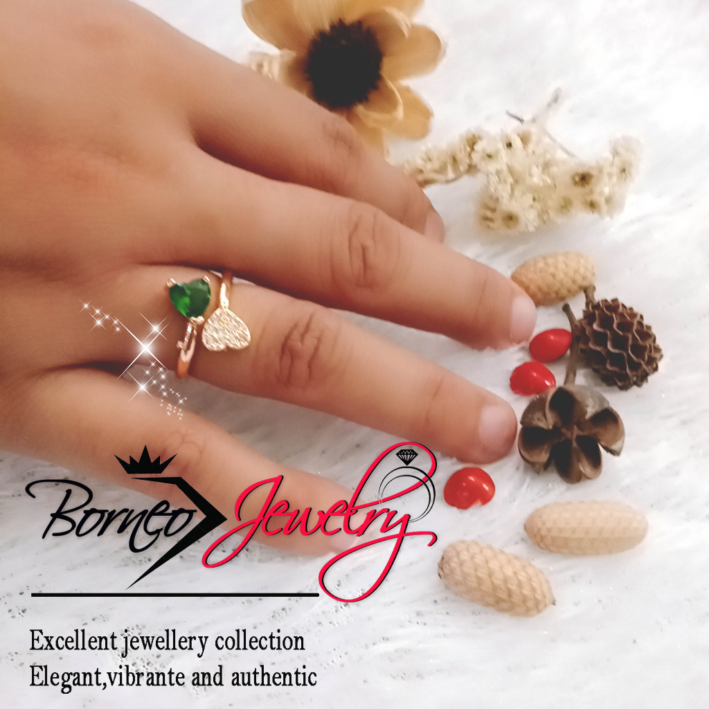 BJ-A33 Cincin Titanium Wanita Emas imitasi Tidak mudah luntur anti karat