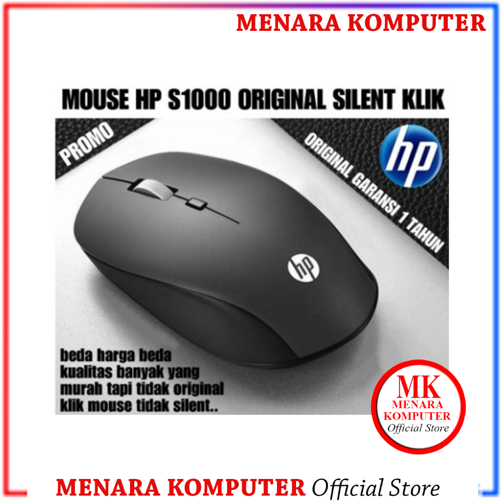 HP S1000 mouse wireless gaming silent click original 2.4G plus 1600DPI/ Wireless Mouse gaming HP sil