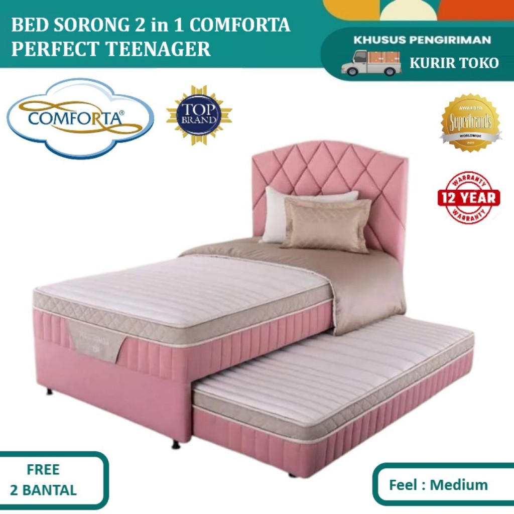 Bed Sorong 2 in 1 Comforta Perfect Teenager / Kasur Springbed 2 in 1 Fullset