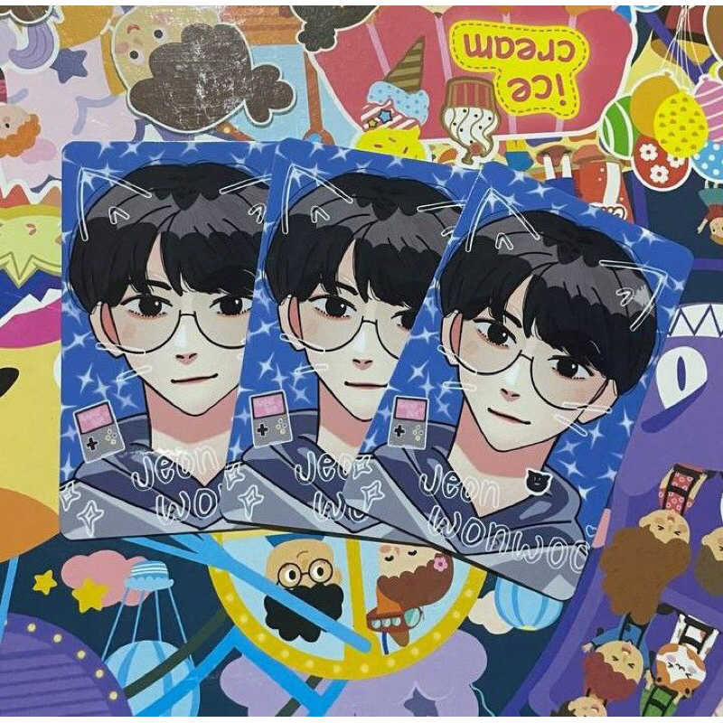 photocard game boy wonwoo svt art