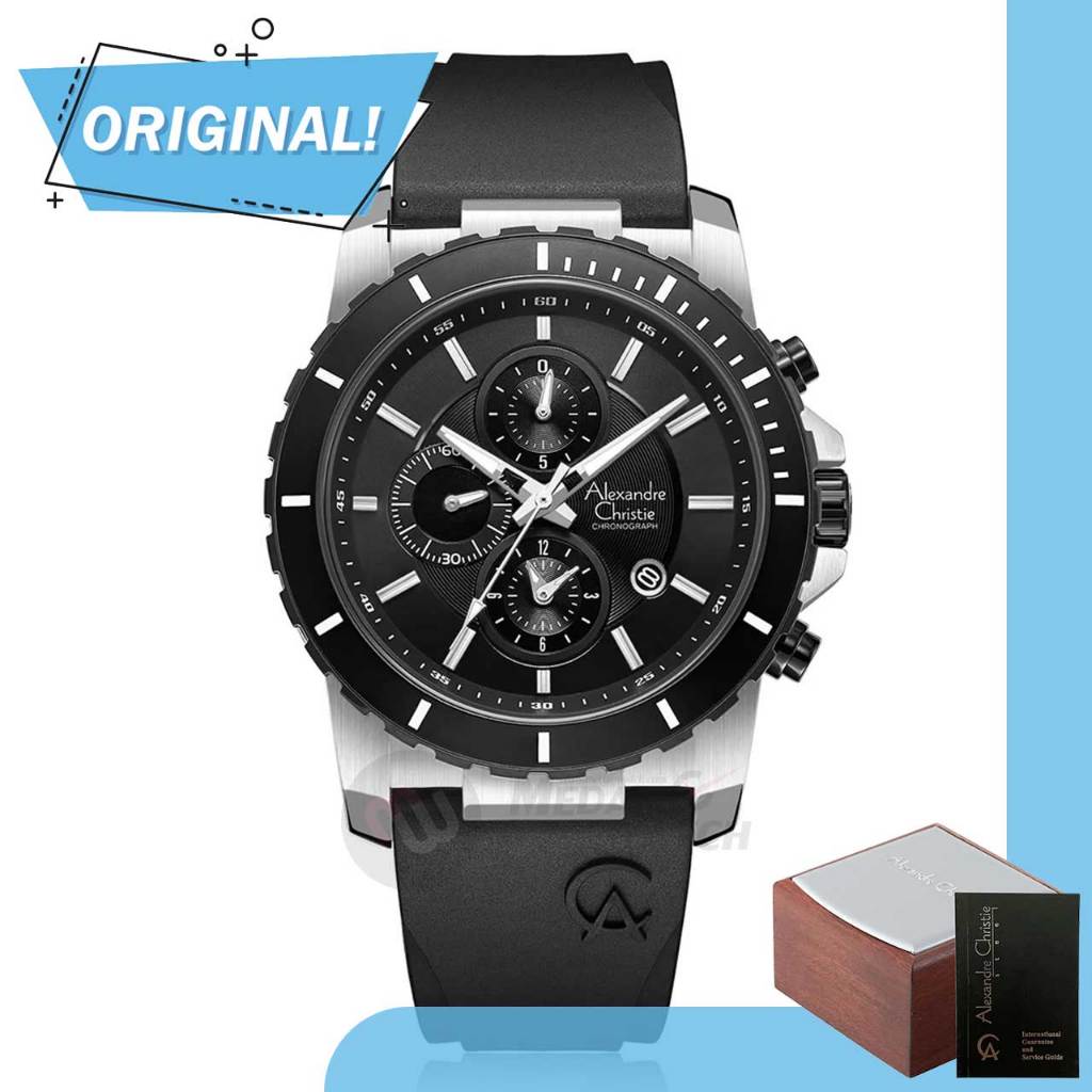 Jam Tangan Pria Analog Alexandre Christie 6141MC AC6141 AC 6141 MC 6141 MCRTBBA Original Garansi Res