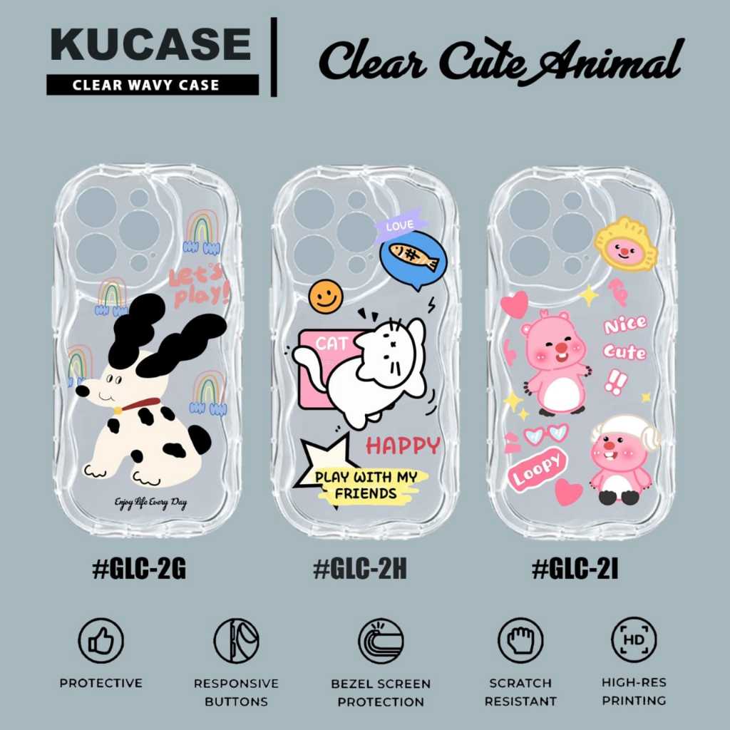 Case Gambar Lucu GLC-2 Silikon Wavy Gelombang Clear Case Samsung A06 4G Samsung A03S Samsung A02S  S