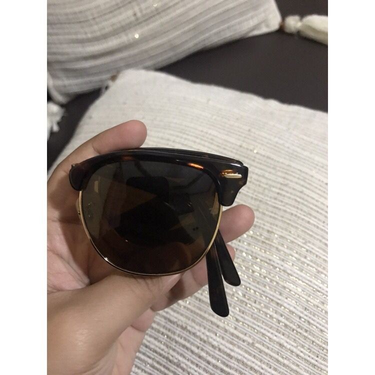 Kacamata Rayban Clubmaster 3016 Lensa Polari kaca Asli