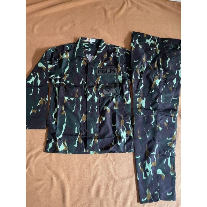 PDL BRIMOB LORENG HALUS RESLETING TACTIKAL, BAJU PDL LORENG BRIMOB TACTIKAL 2023 dan 2022, 2023 CELA