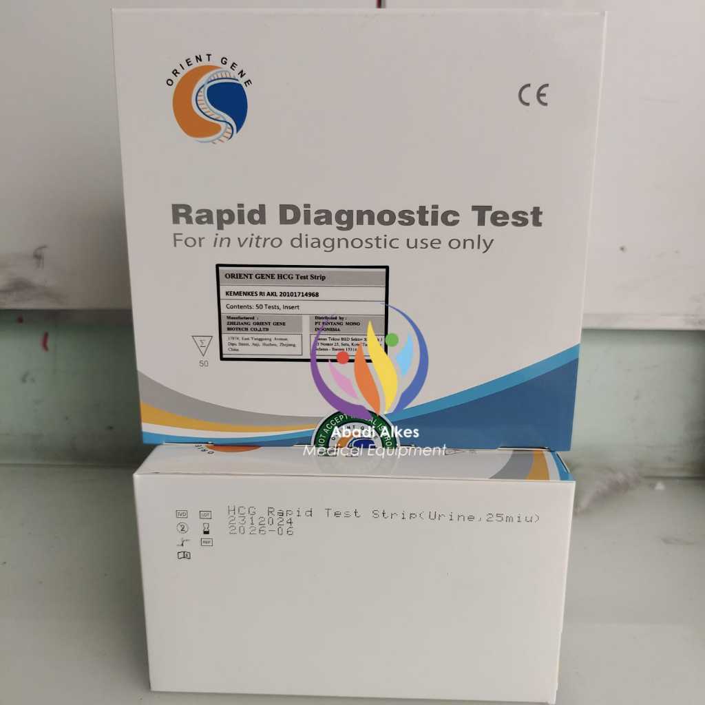 Test Pack Tes Kehamilan HCG Strip ORIENT GENE - HCG Test Strip ISI 50
