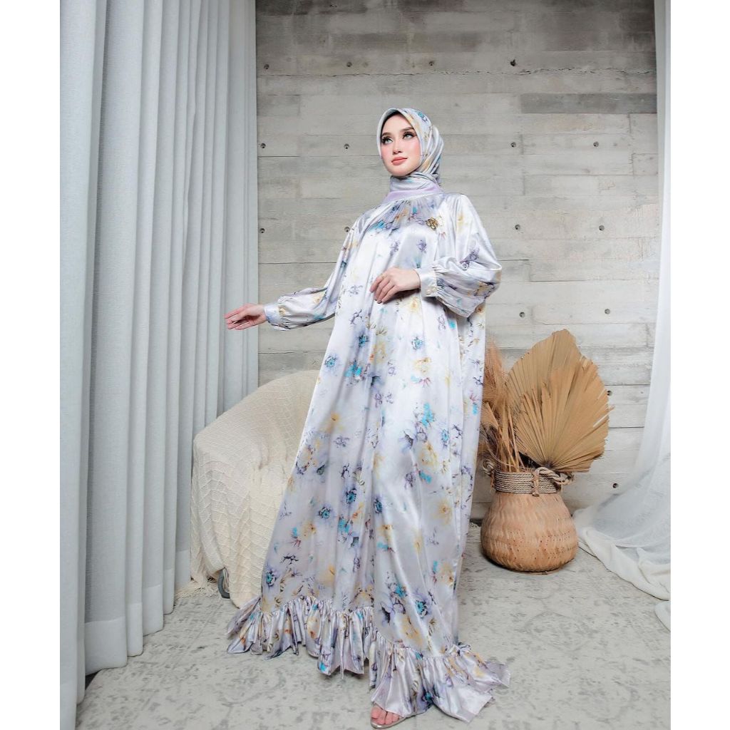 GAMIS SET HIJAB SILK SUTRA ORI BY SHELLASAUKIA