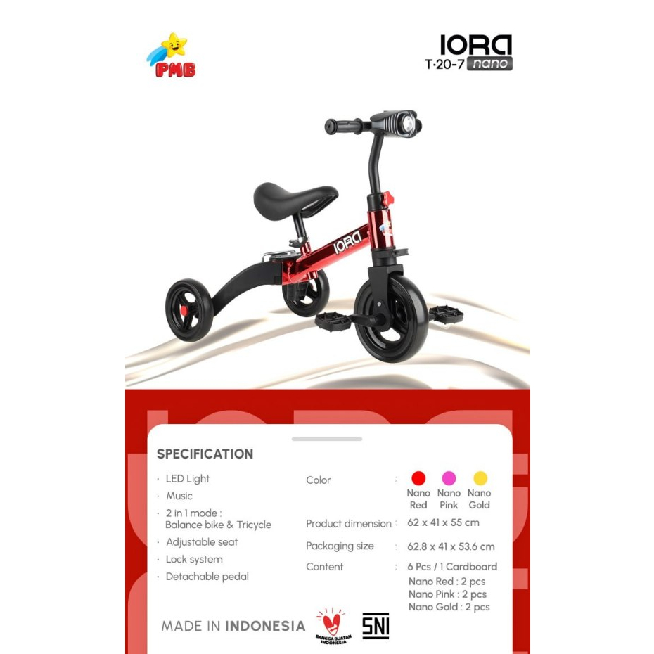 Balance Bike Pmb Iora T20-7 Nano