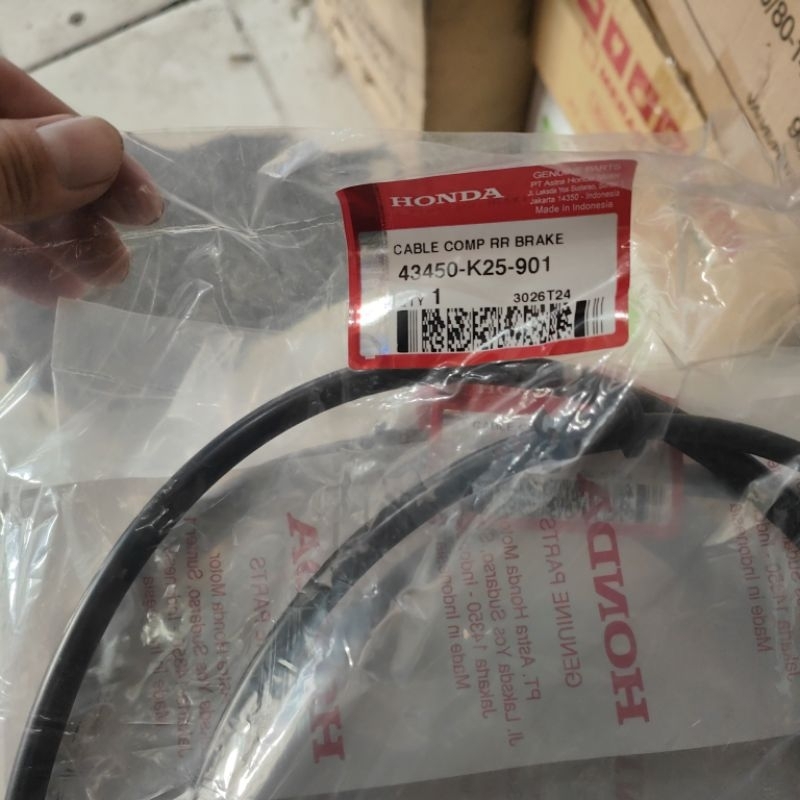 kabel rem belakang beat f1 old ori ahm