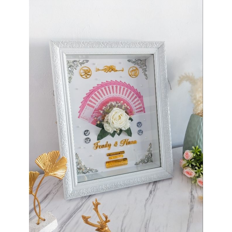 40x30 frame mahar klasik, frame mahar pernikahan mahar murah