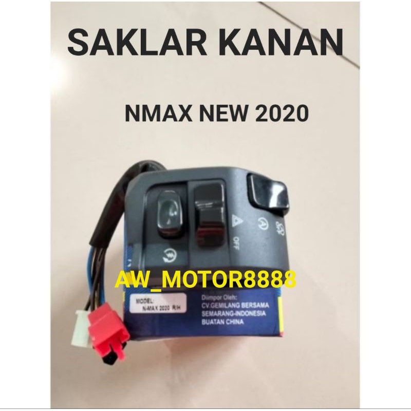 SAKLAR KANAN RH NMAX NEW 2020 / NMAX 155 NEW 2020 HOLDER SAKLAR LAMPU KANAN HANDEL SWITCH KANAN RH (