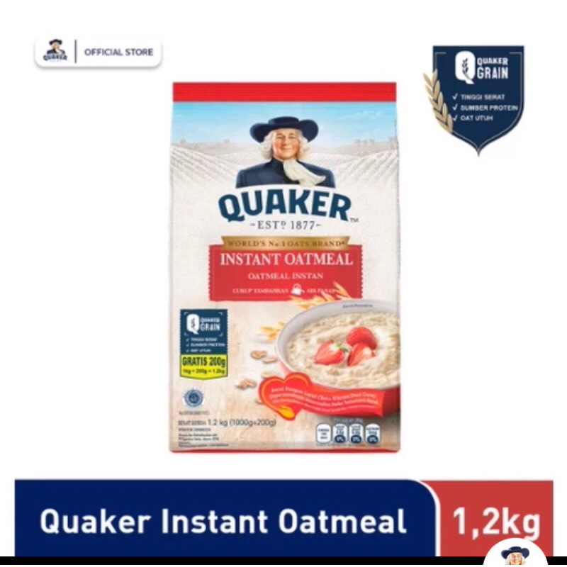 

Quaker Instant Oatmeal 1200 gr