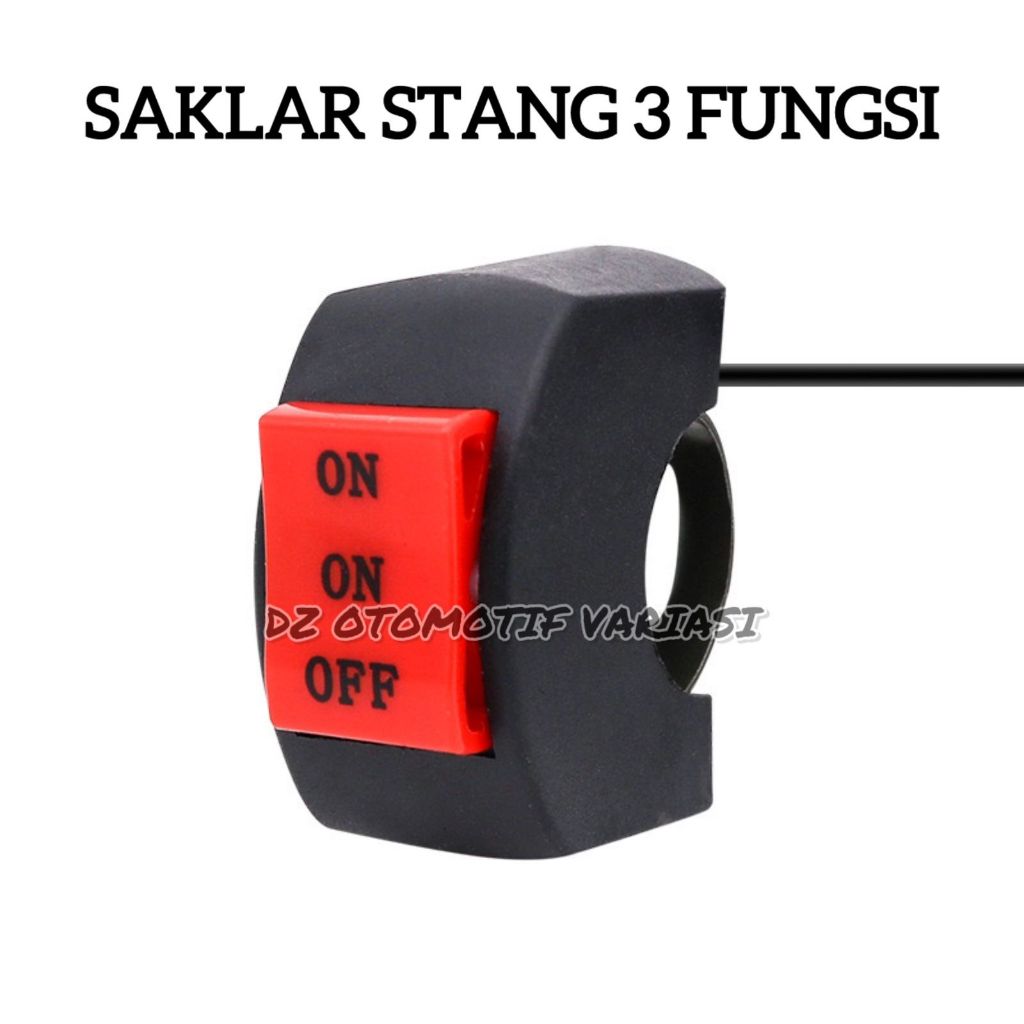 Saklar Lampu Stang 3 Mode Multi Fungsi On On Off Universal kendaraan sepeda motor Waterproof