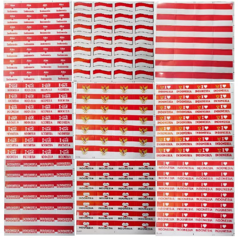 

MURAH STIKER PIPI BENDERA MERAH PUTIH / STIKER PIPI