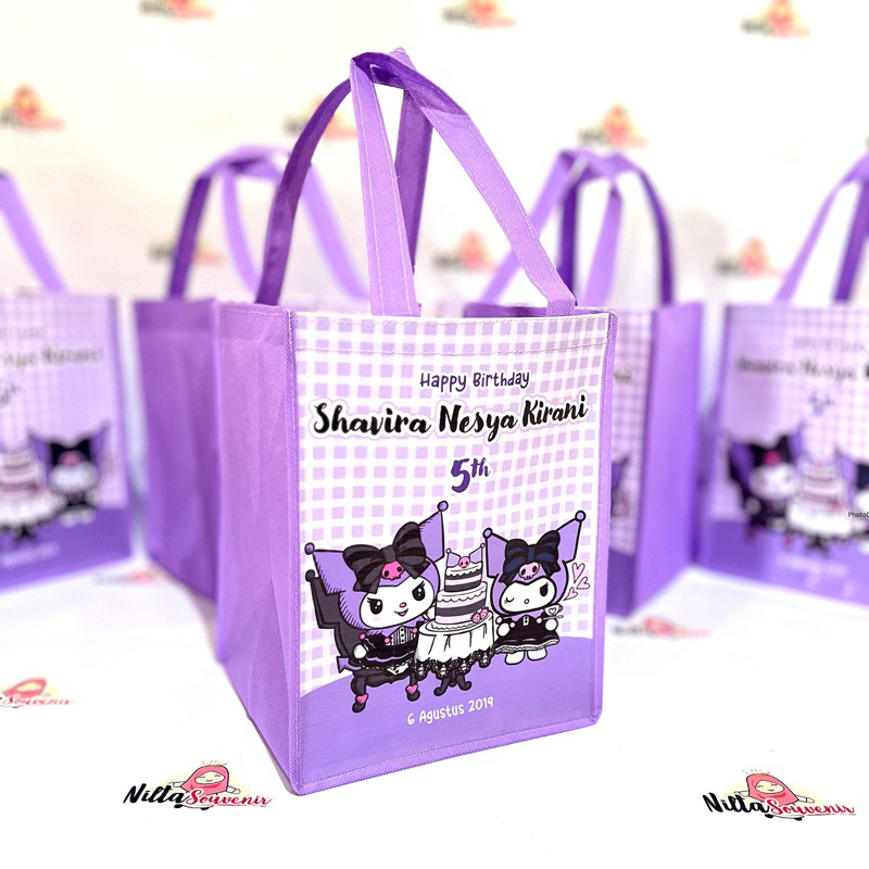 

Tas Ultah Souvenir Ulang Tahun Tas Snack Custom Gambar Kuromi