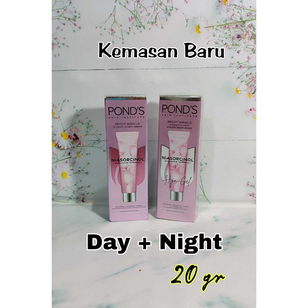 Paket Ponds Bright Beauty / Bright Miracle 20gr Serum Day Cream + Serum Burst Cream - Pond's Krim Pa