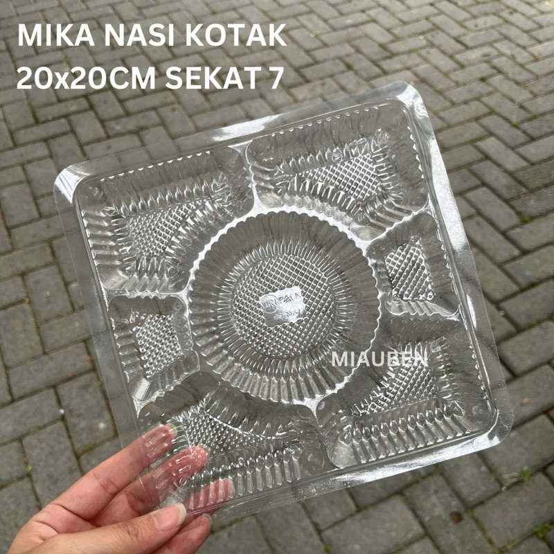 (25/50pcs) Mika nasi kotak sekat 7 mika tumpeng mini