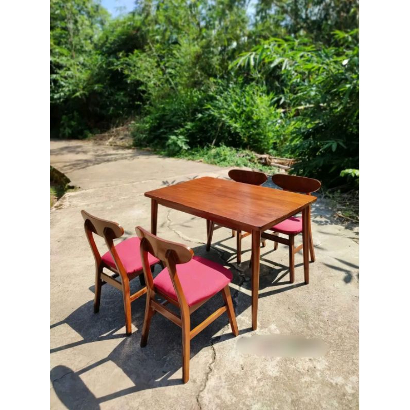 SET KURSI MEJA MAKAN MINIMALIS ROPAN/SET KURSI MEJA MAKAN MINIMALIS MODERN