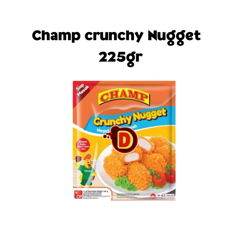 

Nugget Champ Crunchy 225gr | naget | nuget | ayam goreng | ayam renyah | krispi