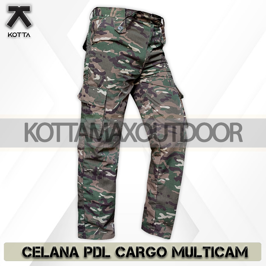 GTR Satu Set Baju BDU Tactical Lengan Panjang Cargo Celana Tactical Pria Multicam Army