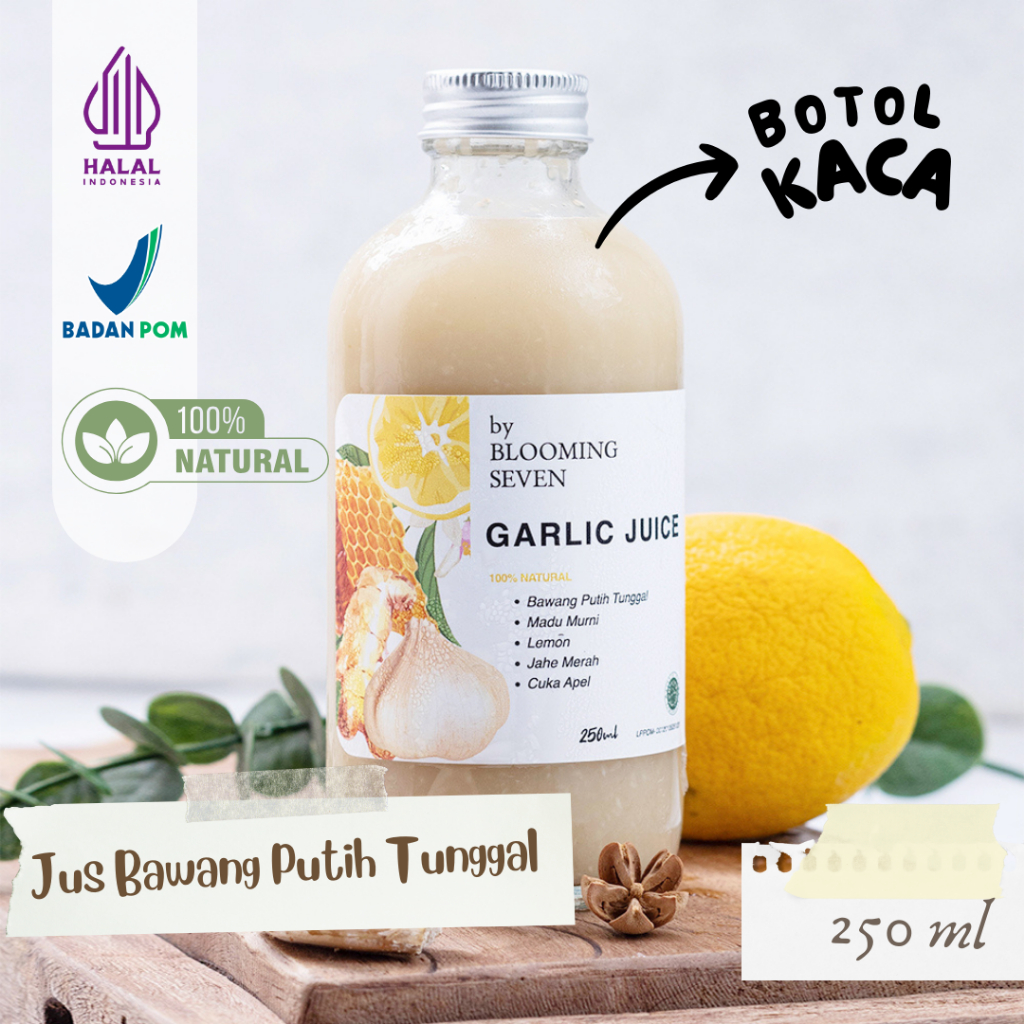

Jus Bawang Putih Tunggal Jahe Lemon Madu / Garlic Juice - 250 ml
