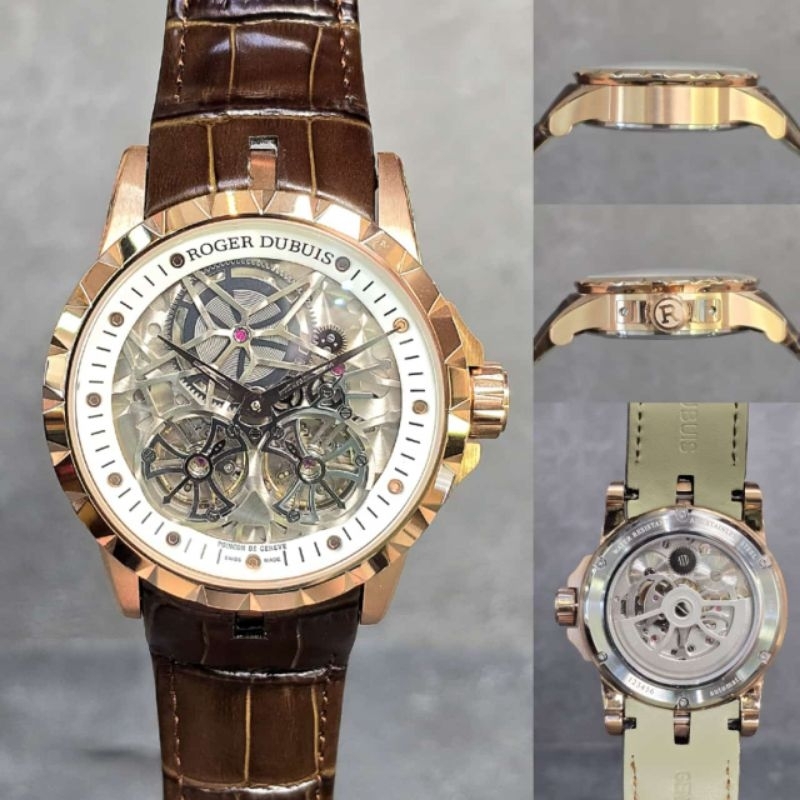 JAM TANGAN COWOK ROGER DUBUIS AUTOMATIC TWIN TOURBILON PREMIUM AAA