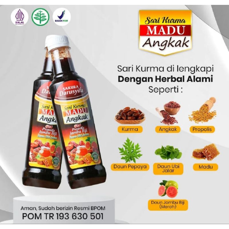 

Ready!!! Sari Kurma Madu Angkak Darusyifa Original Asli _ 470 gram