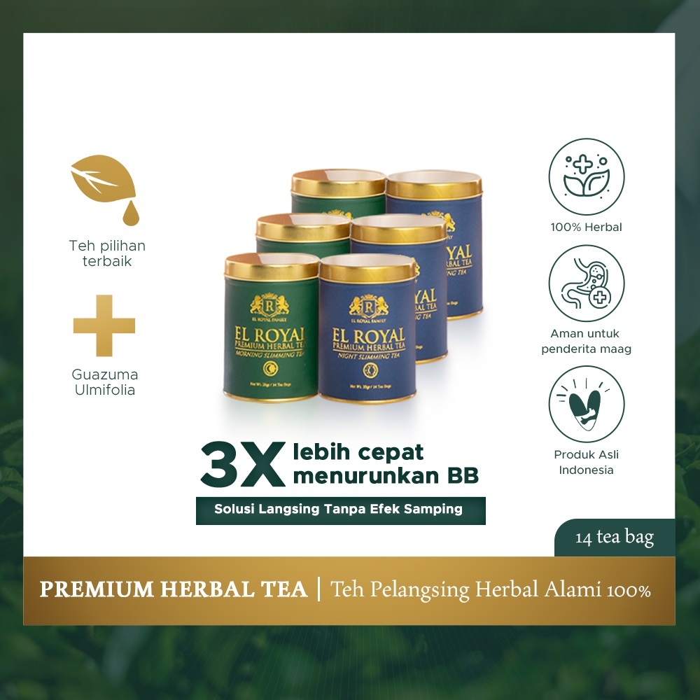 

El Royal Premium Herbal Tea (3 Paket) | 3 Morning Slimming Tea - 3 Night Slimming Tea