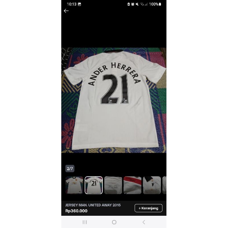 JERSEY MANCHESTER UNITED AWAY ORIGINAL 2014