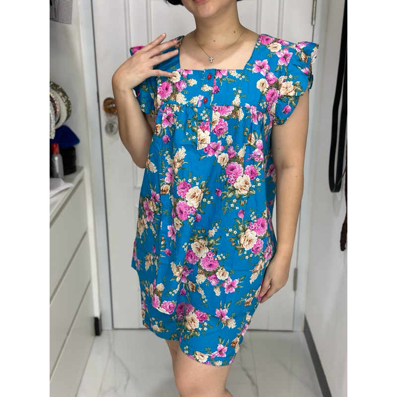 Homewear/Pajamas/Piyama/Baju Rumah/Baju tidur setelan celana pendek Pretty Girl katun sabata adem