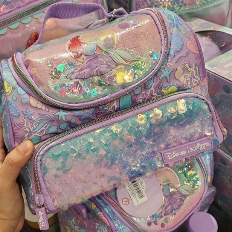 ORIGINAL SMIGGLE DISNEY Mermaid double deck lunch bag