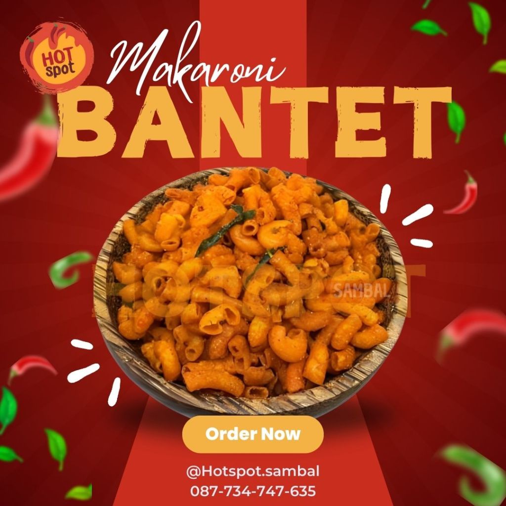 

Makaroni Bantet Pedas Gurih Renyah dengan Kencur dan Daun Jeruk - Snack Cemilan Pedas Khas Indonesia 100g 250g 500g 1kg