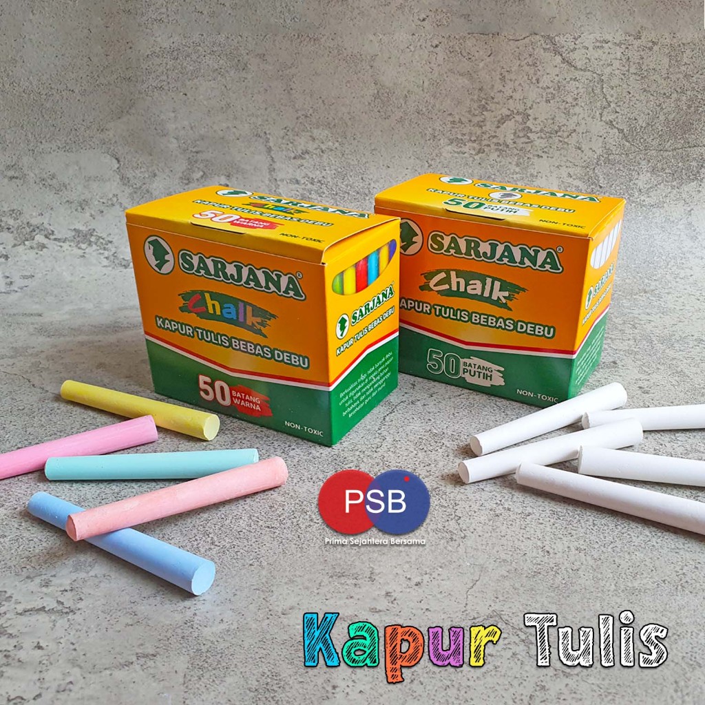 

Kapur Tulis Sarjana Putih Warna / Whiteboard Chalk