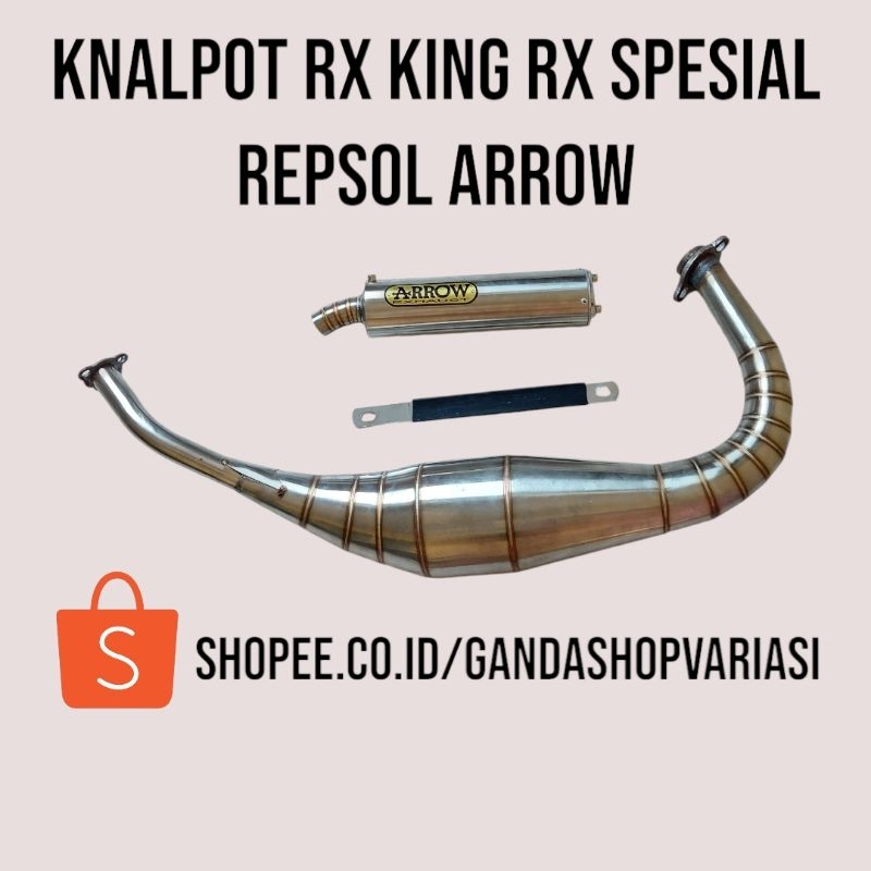 Knalpot rx king rx spesial repsol ARROW stainless (bisa bayar ditempat)