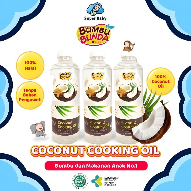 

MINYAK GORENG KELAPA DARA MPASI BUMBU BUNDA BY ELIA COCONUT COOKING OIL BB BOOSTER NATURAL PREMIUM 500ml