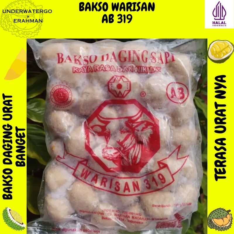 

BAKSO SAPI BAKSO WARISAN AB 319 ISI 50 BUTIR