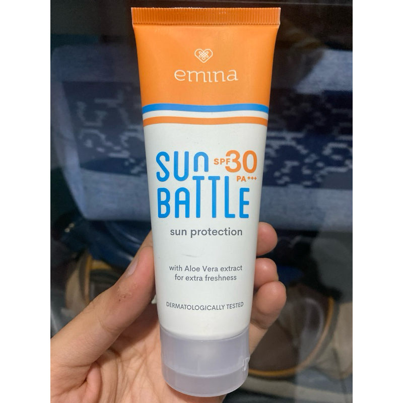 Emina sunscreen spf 30 / Emina sunblock sun battle / sunblock BPOM Emina / Sunscreen Emina BPOM
